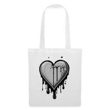 Molten Graffiti Heart with Drops - Tote Bag - white - Front