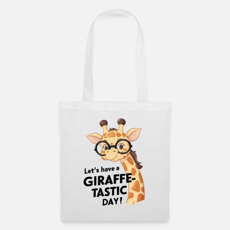 Lasst uns einen fantastischen Tag haben - Giraffe - Stoffbeutel - Weiß
