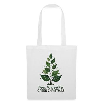 Umweltfreundlicher Grüner Weihnachtsbaum - Stoffbeutel - Weiß - Vorne