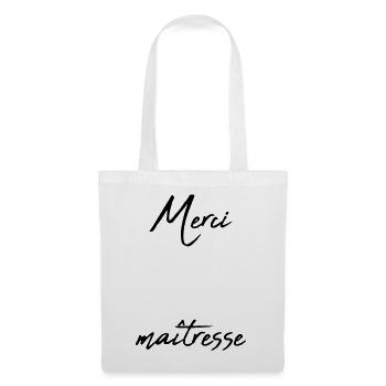 MERCI. MAÎTRESSE. MAÎTRE. MERCI MAÎTRESSE - Sac en tissu - blanc - Devant