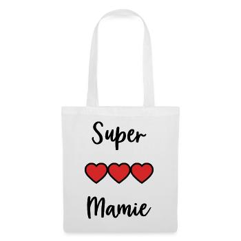 MAMIE. MAMAN. GRAND-MERE. FÊTE DES MÈRES - Sac en tissu - blanc - Devant
