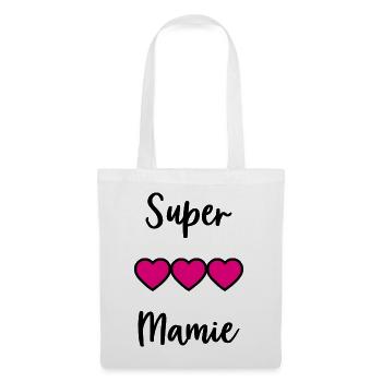 MAMIE. MAMAN. GRAND-MERE. FÊTE DES MÈRES - Sac en tissu - blanc - Devant