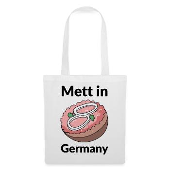 Mett in Germany - Stoffbeutel - Weiß - Vorne