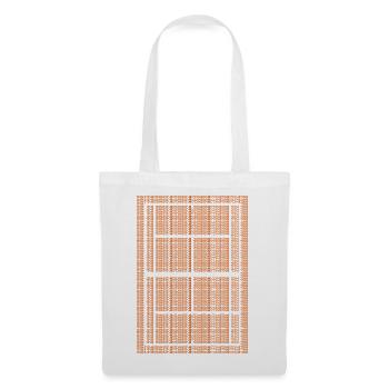 Court de tennis Style terre battue - Sac en tissu - blanc - Devant