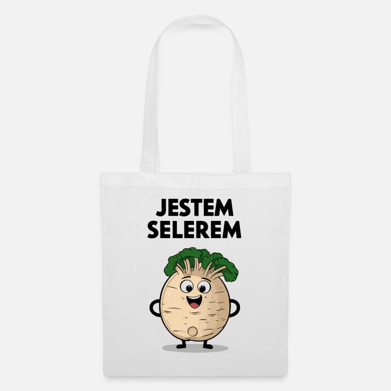 Jestem Selerem - Torba materiałowa - biały