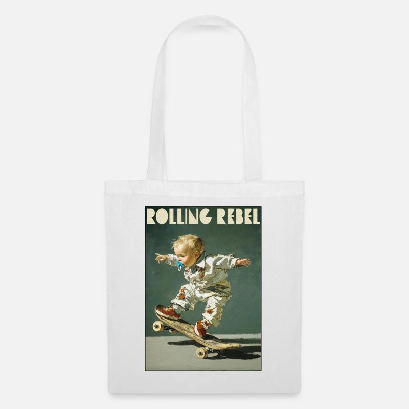 Rolling Rebel - Tote Bag - white