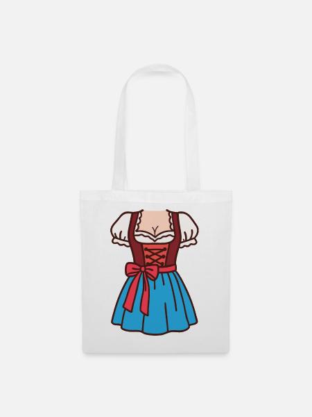 Dirndl Frauen - Stoffbeutel - Weiß