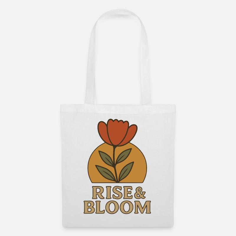 Rise & Bloom - Stoffbeutel - Weiß
