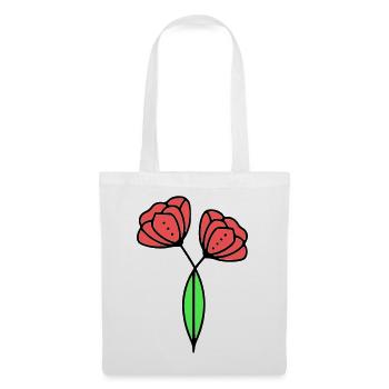 Poppy Poppies Minimalist Line Art 6 - Tote Bag - white - Front