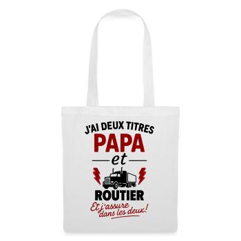 Dad and Truck Driver Gift Idea - Tote Bag - white - Front
