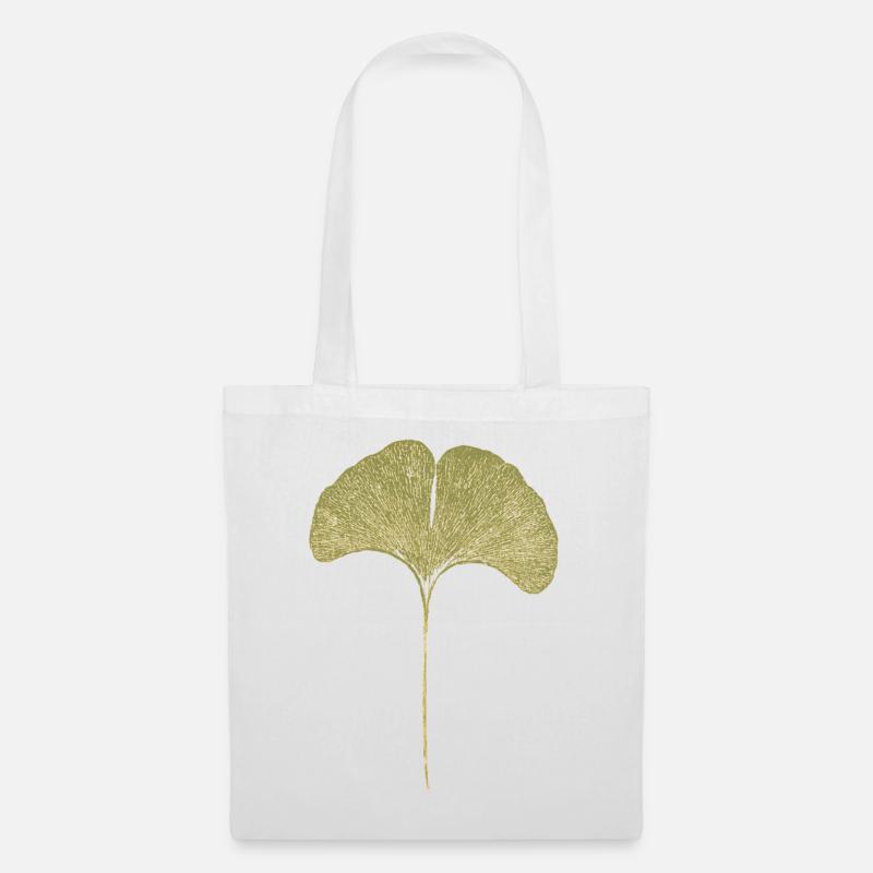 Gingko Blatt - Stoffbeutel - Weiß