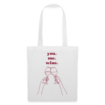 you. me. wine. - Tote Bag - white - Front