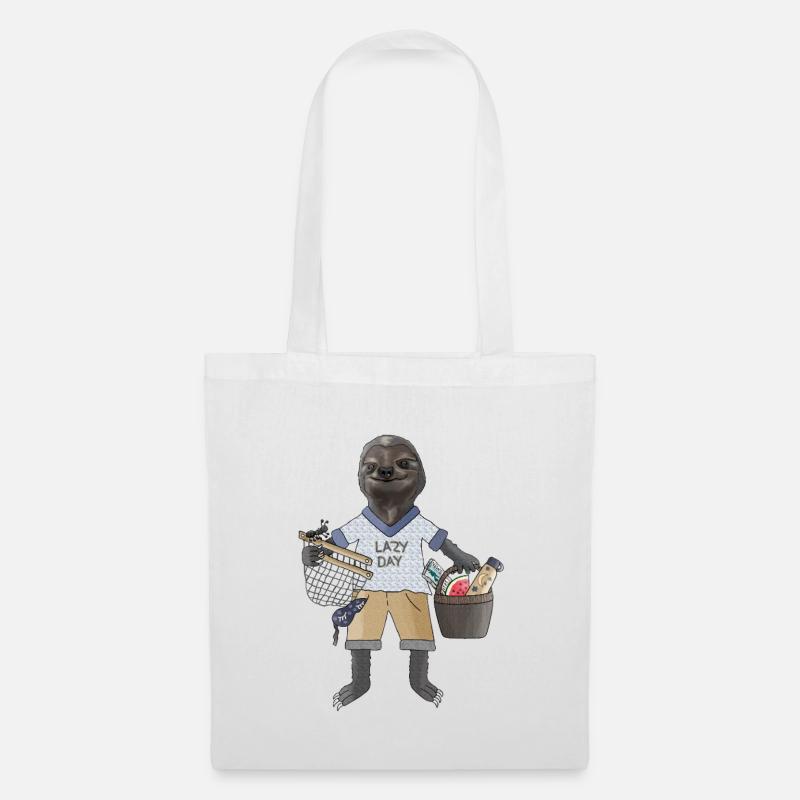 Lazy Vibes Sloth in Chill Mode - Tote Bag - white
