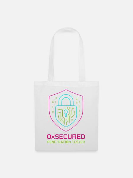Shield 0xSecure Cyber-Penetrationstester - Stoffbeutel - Weiß