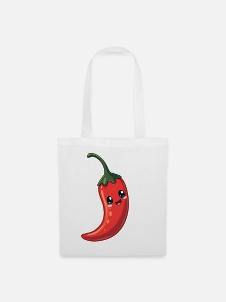 Chili - Stoffbeutel - Weiß