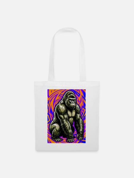 Gorilla - Stoffbeutel - Weiß