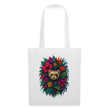 Ferret Tropical Exotic Hibiscus Flowers - Tote Bag - white - Front