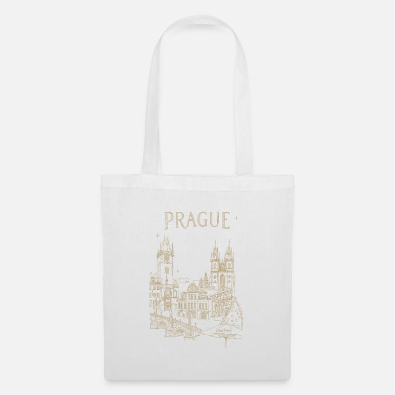 Stylized Prague - Tote Bag - white