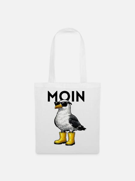 Moin Moewe - Stoffbeutel - Weiß