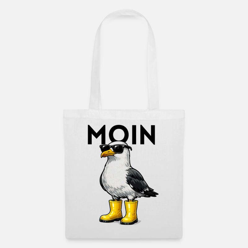 Moin Moewe  - Stoffbeutel - Weiß