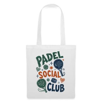 Vintage Padel Social Club - Stoffbeutel - Weiß - Vorne