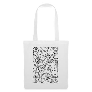 Cartoon Faces - Tote Bag - white - Front