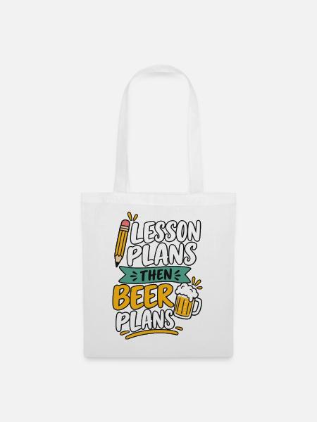 Bierliebhaber Stammtisch Bier Fan Geschenk - Stoffbeutel - Weiß
