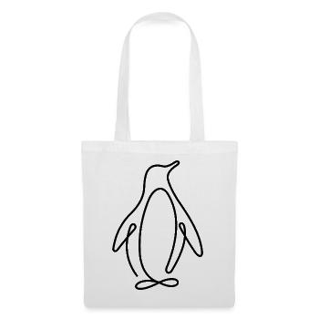 Pinguin Frontansicht Antarktis Winter Tierliebe - Stoffbeutel - Weiß - Vorne