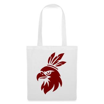 Adler mit traditionellem minimalistischem Wappen - Stoffbeutel - Weiß - Vorne