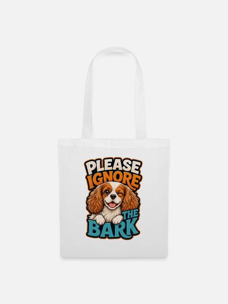 Kavallerier King Charles Spaniel - Stoffbeutel - Weiß