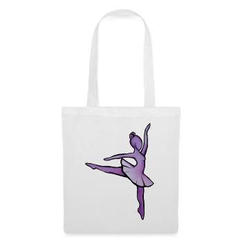 Purple Ballet Silhouette - Stoffbeutel - Weiß - Vorne