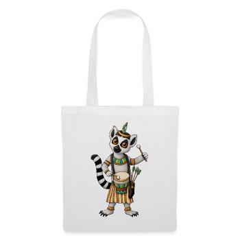 Katta Trommler Rhythmus der Wildnis - Stoffbeutel - Weiß - Vorne
