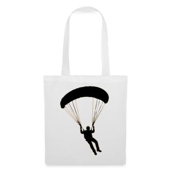 Paragleiter Silhouette - Stoffbeutel - Weiß - Vorne
