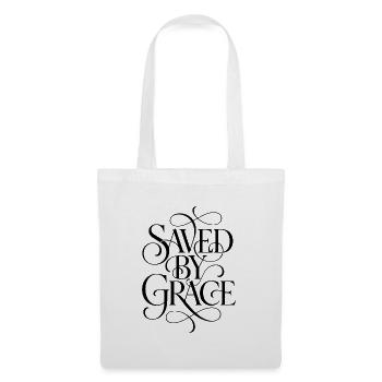 Saved_By_Grace_Black - Stoffbeutel - Weiß - Vorne