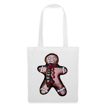 Scarfed Lebkuchen-Held - Stoffbeutel - Weiß - Vorne