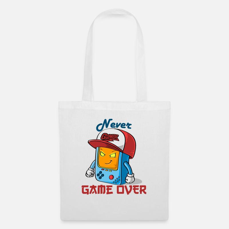 Never Game over - Stoffbeutel - Weiß