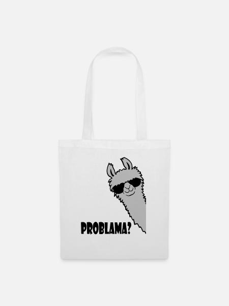 Problama Frage Lama - Stoffbeutel - Weiß