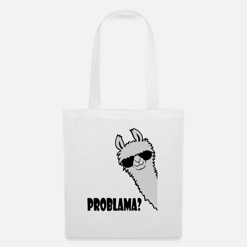 Problama Question Lama - Sac en tissu - blanc