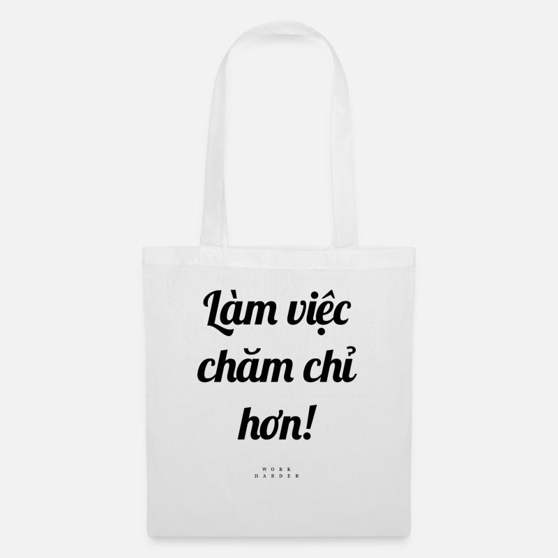 Vietnamesisch Spruch - Stoffbeutel - Weiß