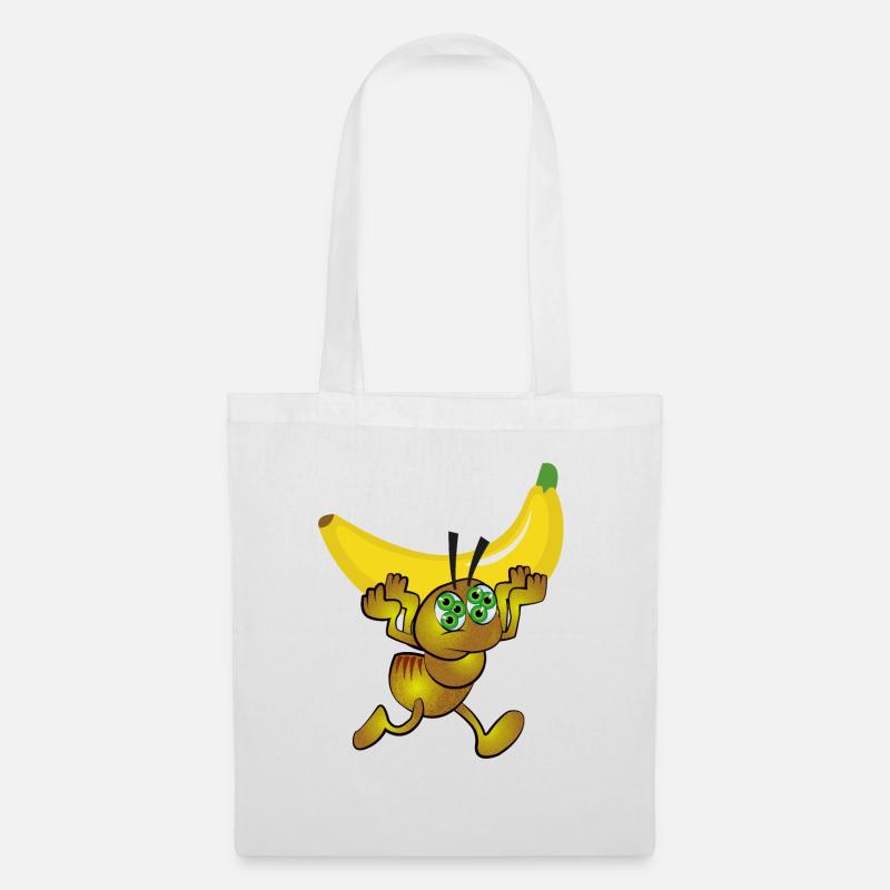 Mutante mit einer Banane - Stoffbeutel - Weiß