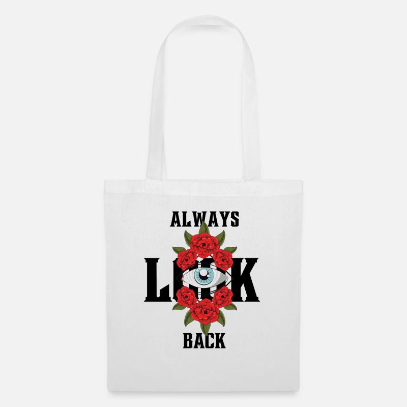 Always Look Back - Stoffbeutel - Weiß