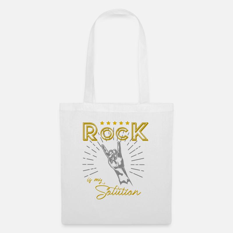 Rock is my Solution! - Stoffbeutel - Weiß