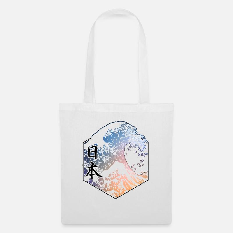 Hokusai - Stoffbeutel - Weiß