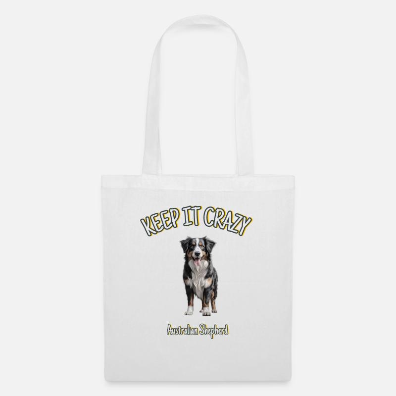 Australian Shepherd - Keep it Crazy - Tote Bag - white
