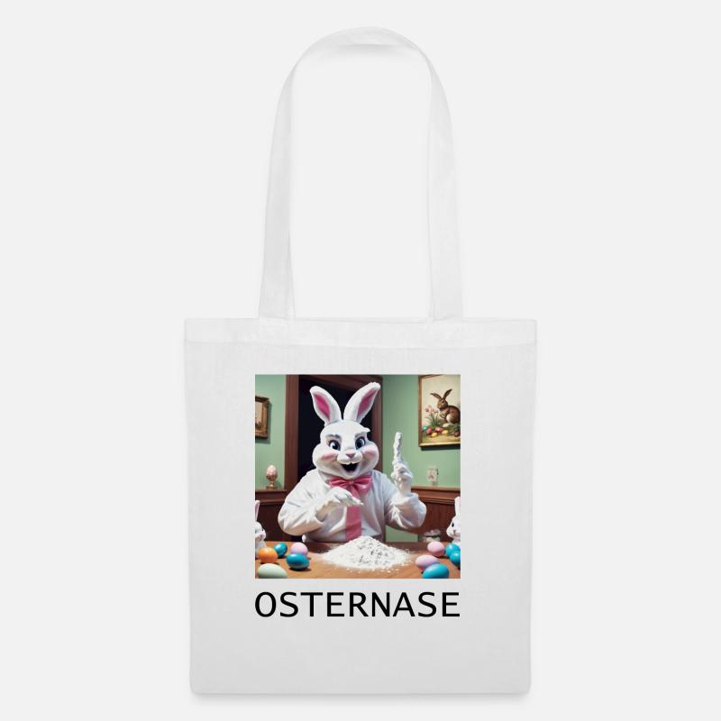 Osternase - Stoffbeutel - Weiß