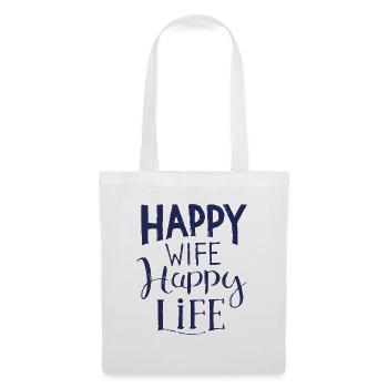 Happy Wife happy life saying wife - Tote Bag - white - Front