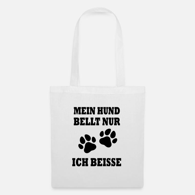 Hundebesitzer Lustiger Spruch Hund Geschenkidee - Stoffbeutel - Weiß