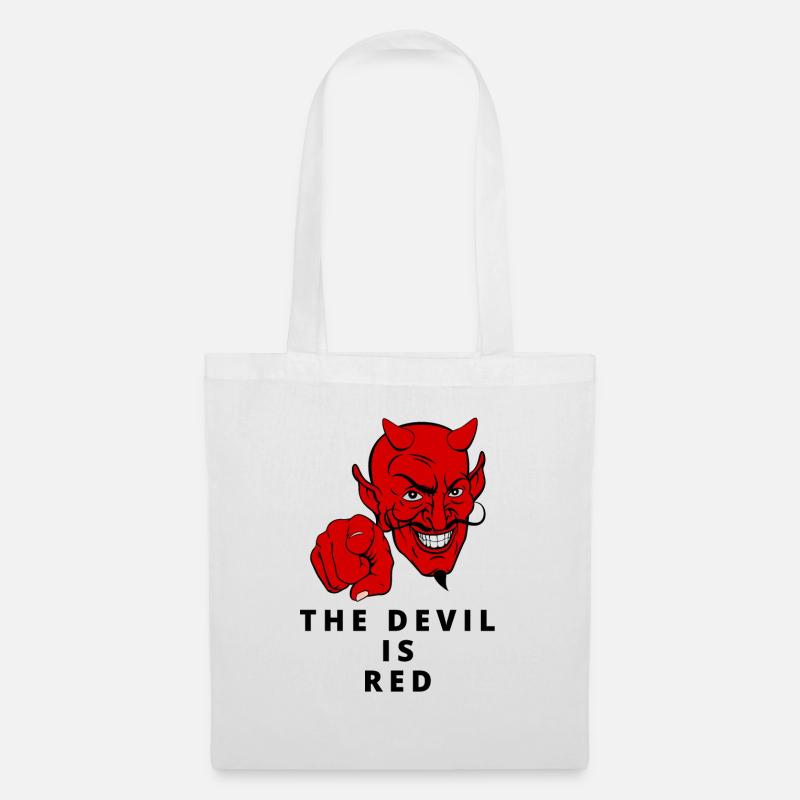 The devil is red - Stoffbeutel - Weiß