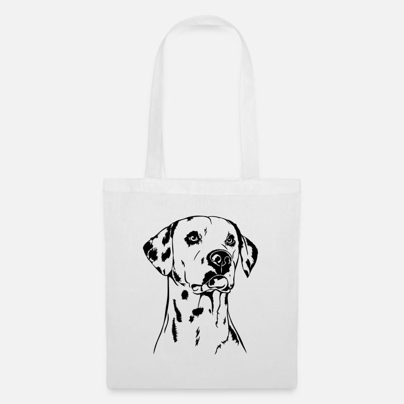 DALMATINER DALMATIAN Portrait Wilsigns - Stoffbeutel - Weiß