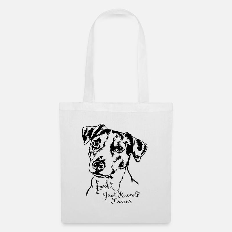 JACK RUSSELL TERRIER Portrait Wilsigns - Stoffbeutel - Weiß